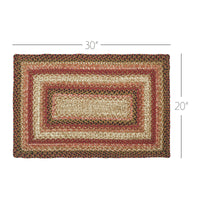 Thumbnail for Ginger Spice Jute Braided Rug Rect 20