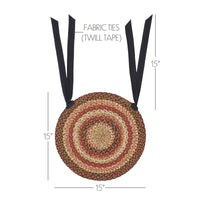 Thumbnail for Ginger Spice Jute Braided Chair Pad VHC Brands