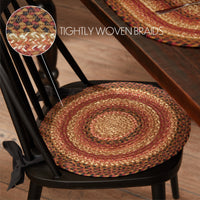Thumbnail for Ginger Spice Jute Braided Chair Pad VHC Brands