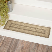 Thumbnail for Cobblestone Jute Stair Tread Rect Latex 8.5x27 VHC Brands