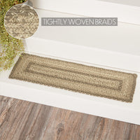 Thumbnail for Cobblestone Jute Stair Tread Rect Latex 8.5x27 VHC Brands - The Fox Decor
