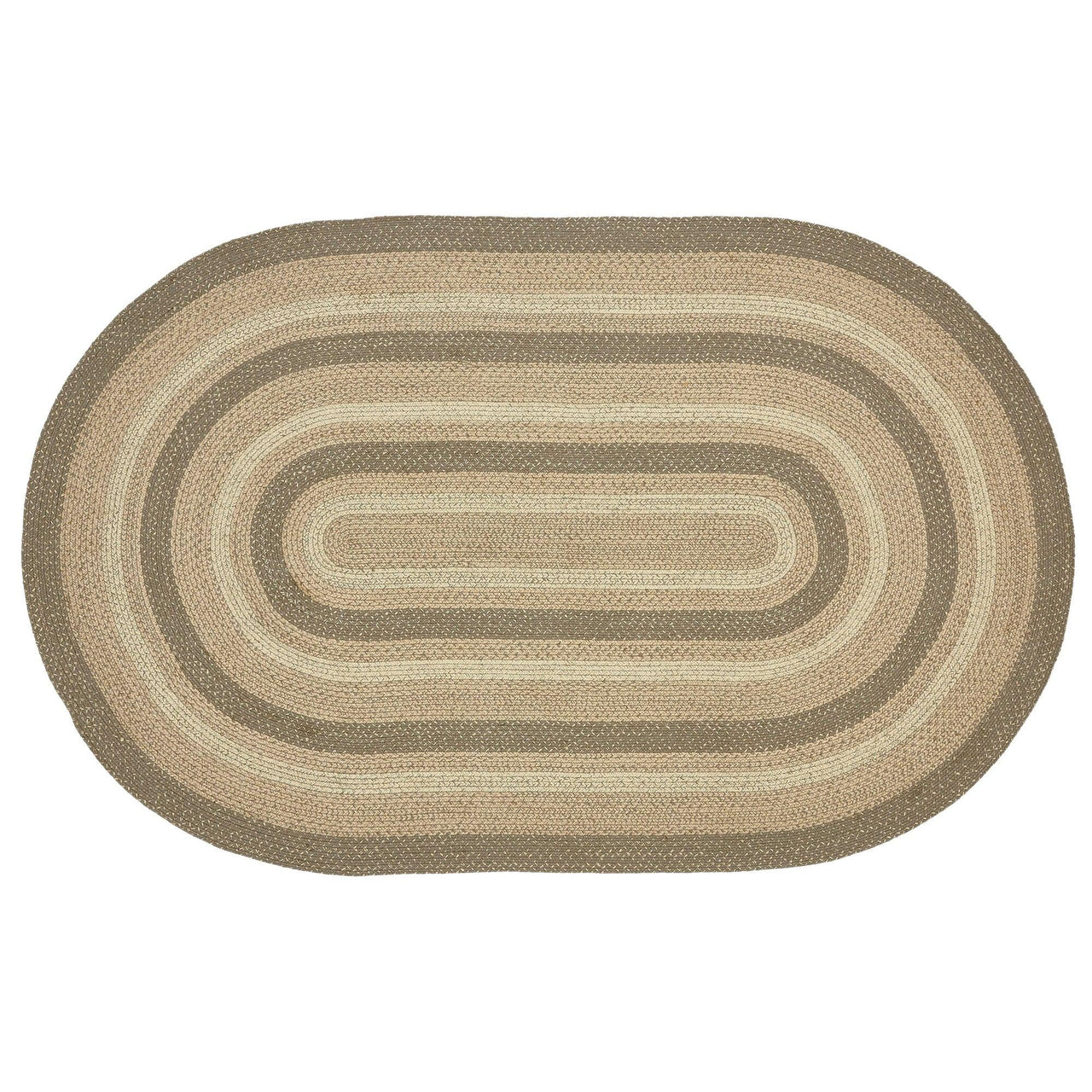 Cobblestone Jute Rug Oval w/ Pad 60x96 - The Fox Decor