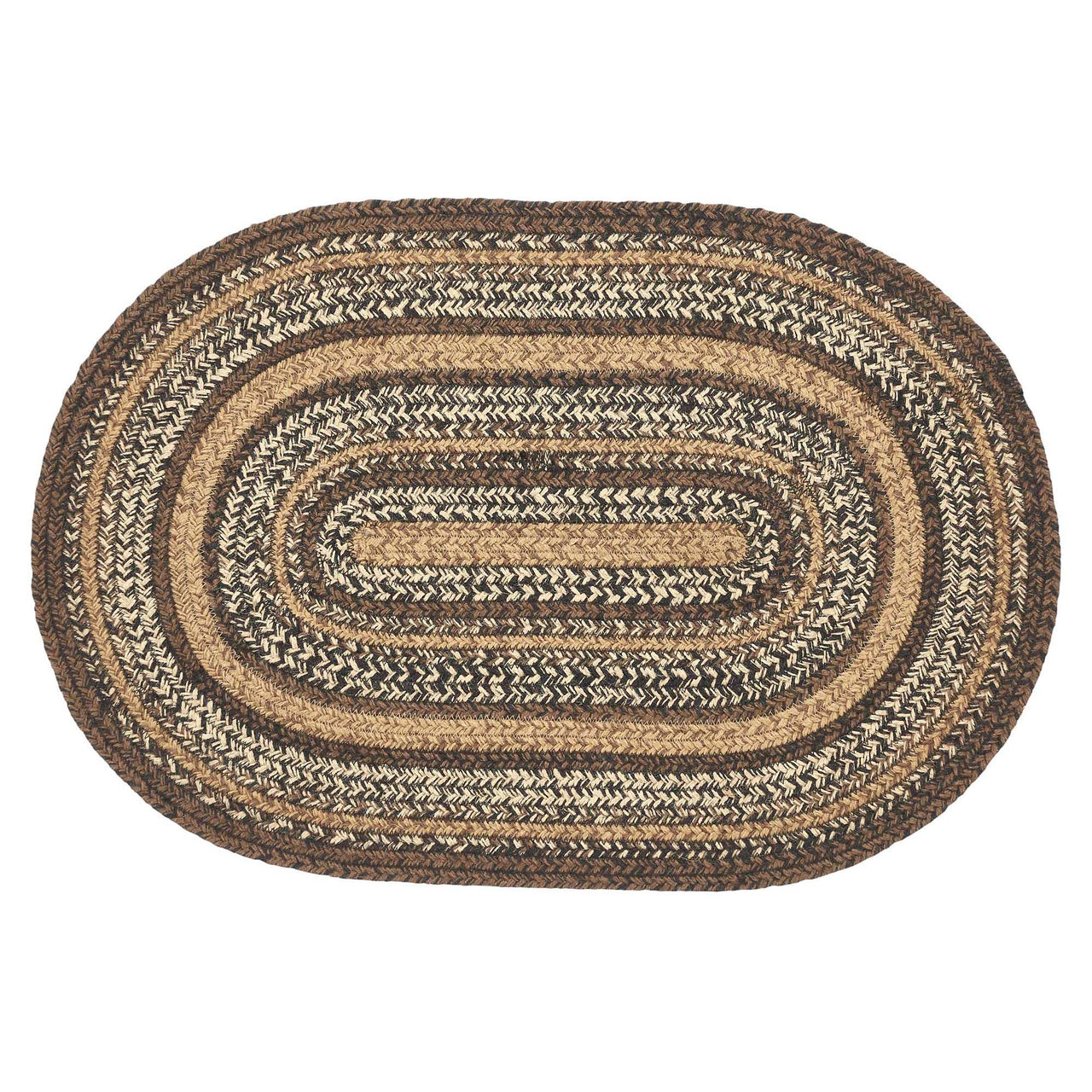Espresso Jute Braided Rug Oval 20"x30" VHC Brands - The Fox Decor