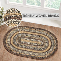 Espresso Jute Braided Rug Oval 20