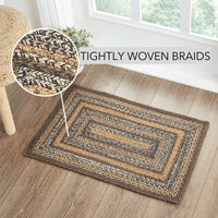 Thumbnail for Espresso Jute Braided Rug Rect 20