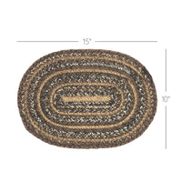 Thumbnail for Espresso Jute Braided Oval Placemat 10