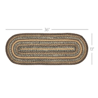 Thumbnail for Espresso Jute Braided Oval Runner 13