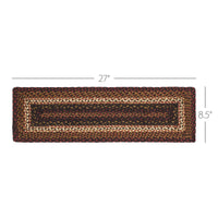 Beckham Jute Stair Tread Rect Latex 8.5x27 VHC Brands - The Fox Decor