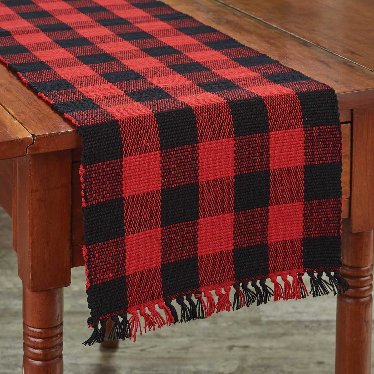 Buffalo Check Yarn Table Runner 54"L - Park Designs - The Fox Decor