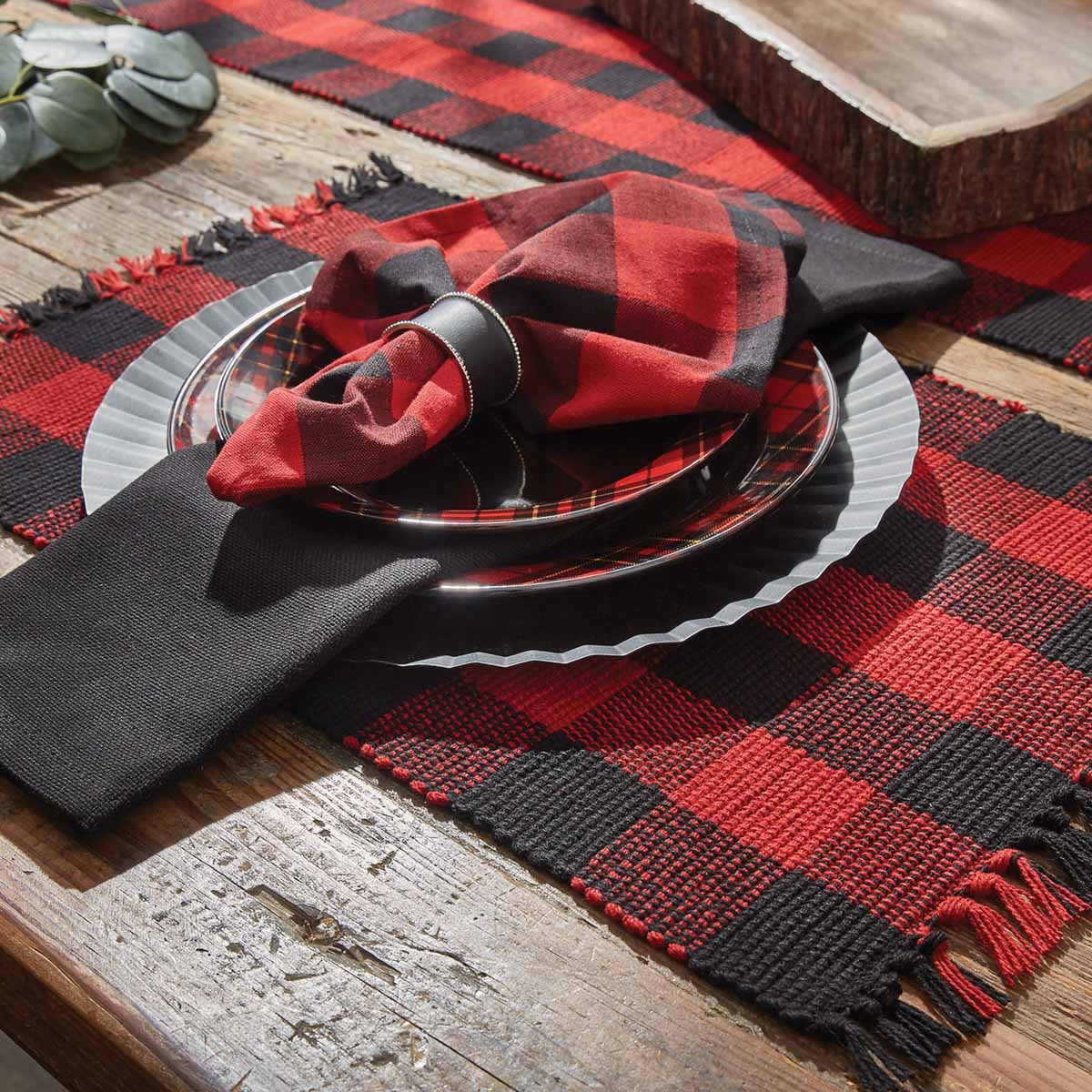 Buffalo Check Yarn Table Runner 54"L - Park Designs - The Fox Decor