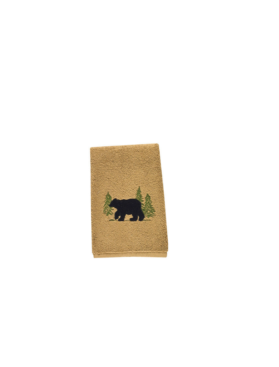Black Bear Terry Fingertip Towel Set of 2 - Park Designs
