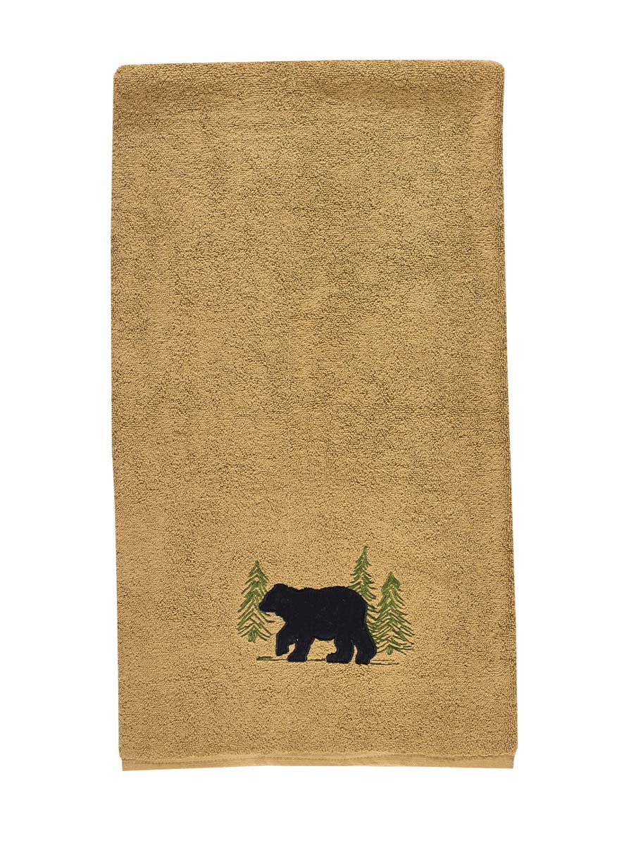 Black Bear Terry Bath Towel - Park Designs