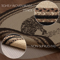 Thumbnail for Sawyer Mill Charcoal Pig Jute Braided Rug Oval 20