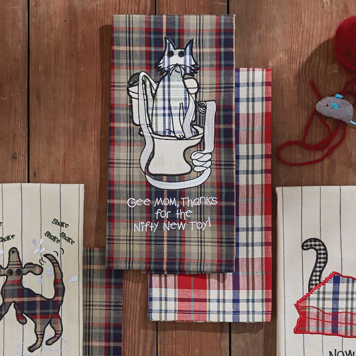 Nifty New Toy Embroidered  Dishtowel Set of 4 - Park Designs