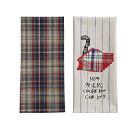 Thumbnail for Where'S The Cat Embroidered Dishtowel Set of 4 - Park Designs - The Fox Decor