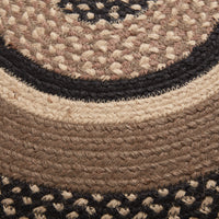 Thumbnail for Sawyer Mill Charcoal Jute Braided Rug Oval 4'x6' with Rug Pad VHC Brands