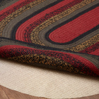 Thumbnail for Cumberland Jute Braided Rug Oval 3'x5' with Rug Pad VHC Brands