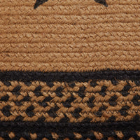 Thumbnail for Farmhouse Jute Braided Rug Rect Stencil Stars 27