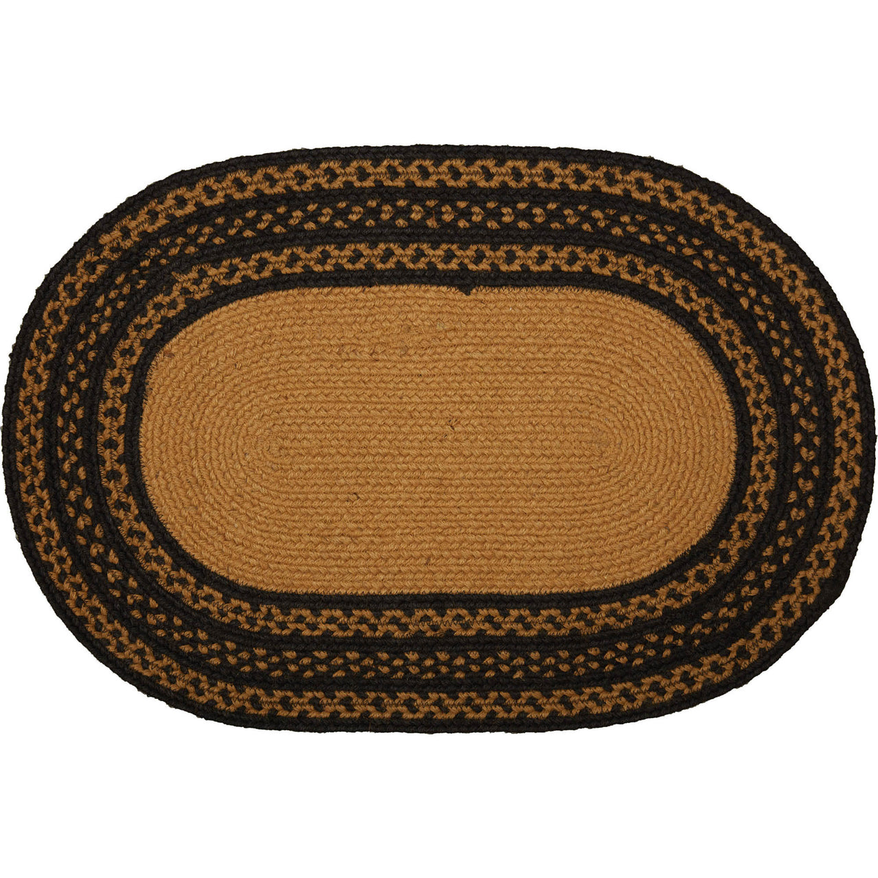 Farmhouse Jute Braided Rug Oval Stencil Stars Welcome 20"x30" VHC Brands - The Fox Decor