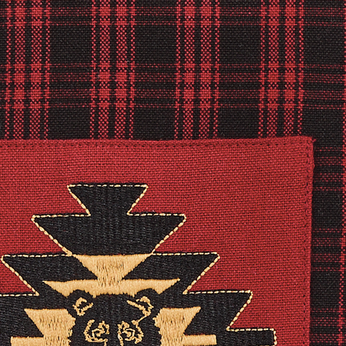 Black Bear Red Dawn Bear Patch Dishtowel Set of 6 - Park Designs