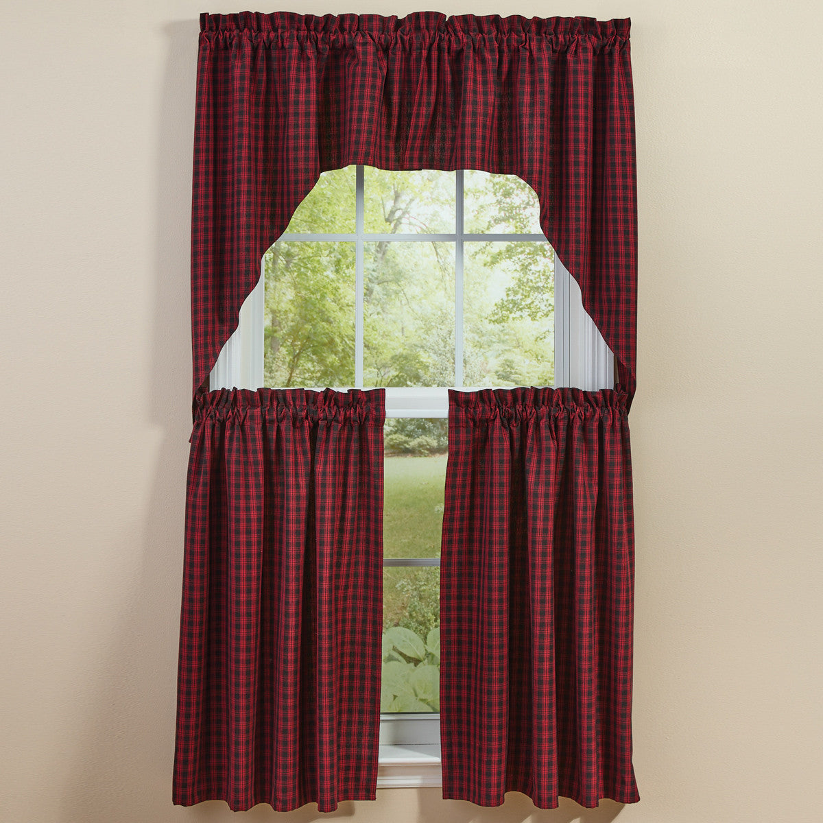 Black Bear Red Dawn Swags 36" L Set of 2 - Park Designs - The Fox Decor