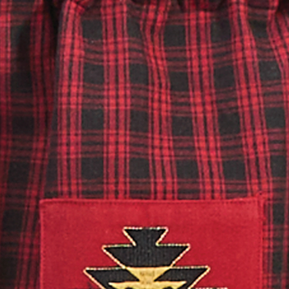 Black Bear Red Dawn Lined Patch Valance 14" L Set of 2 - Park Designs - The Fox Decor