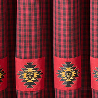 Thumbnail for Black Bear Red Dawn Bear Patch Shower Curtain 72