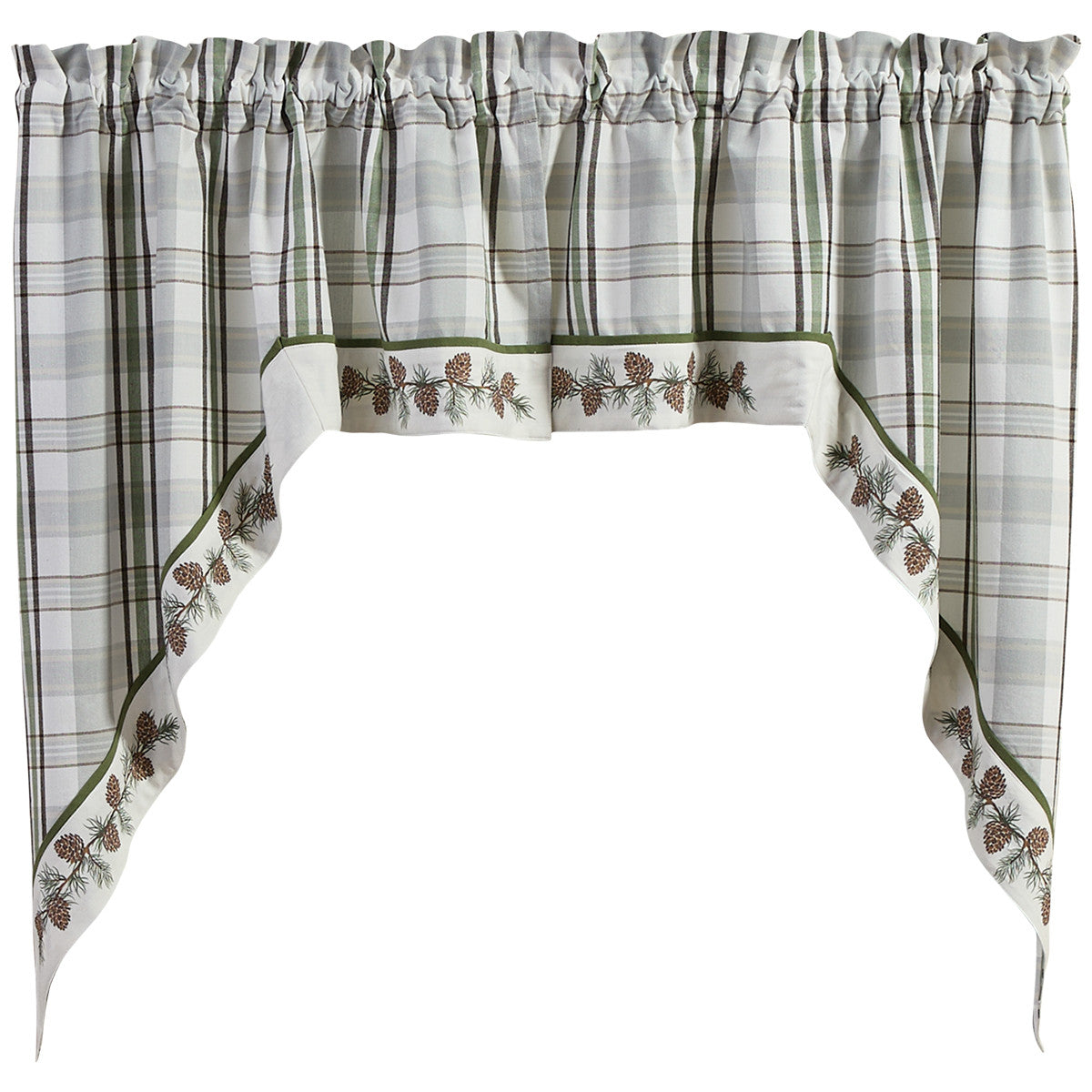 Ponderosa Pine Bordered Swags 36" L Set of 2 - Park Designs