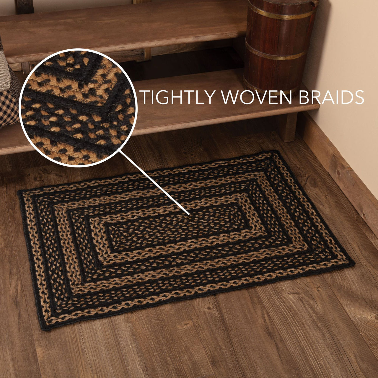 Farmhouse Jute Braided Rug Rect 2'x3' VHC Brands