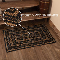 Thumbnail for Farmhouse Jute Braided Rug Rect 2'x3' VHC Brands