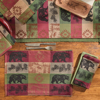 Thumbnail for Pinecones And Trees Jacquard Placemat Set of 12 - Park Designs