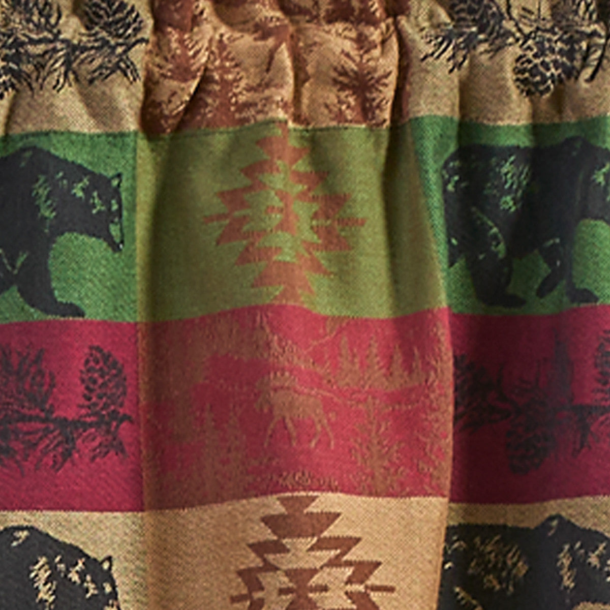 Pinecones And Trees Jacquard Swags 36" L Set of 2 - Park Designs - The Fox Decor