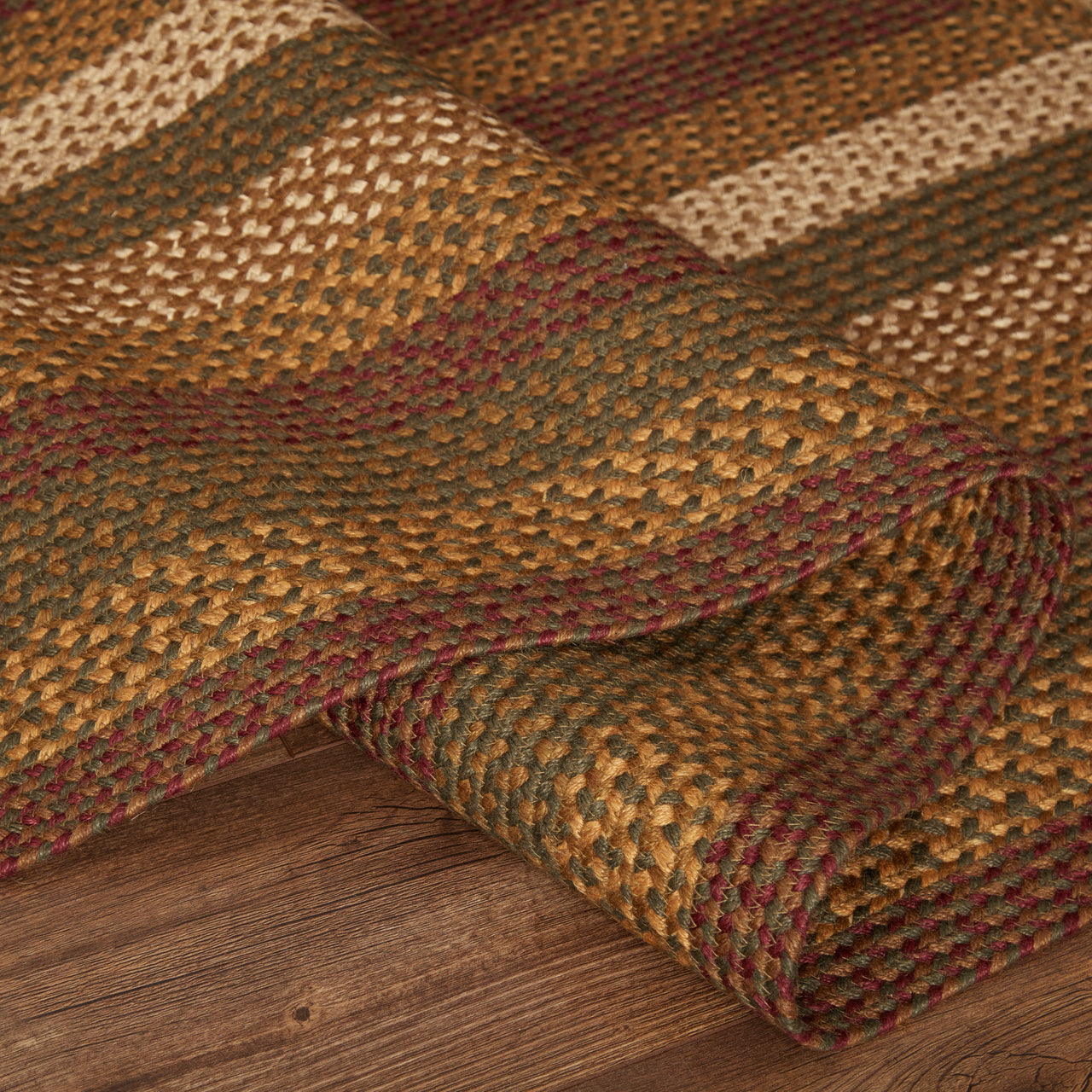 Tea Cabin Jute Braided Rug Rect 5'x8' with Rug Pad VHC Brands