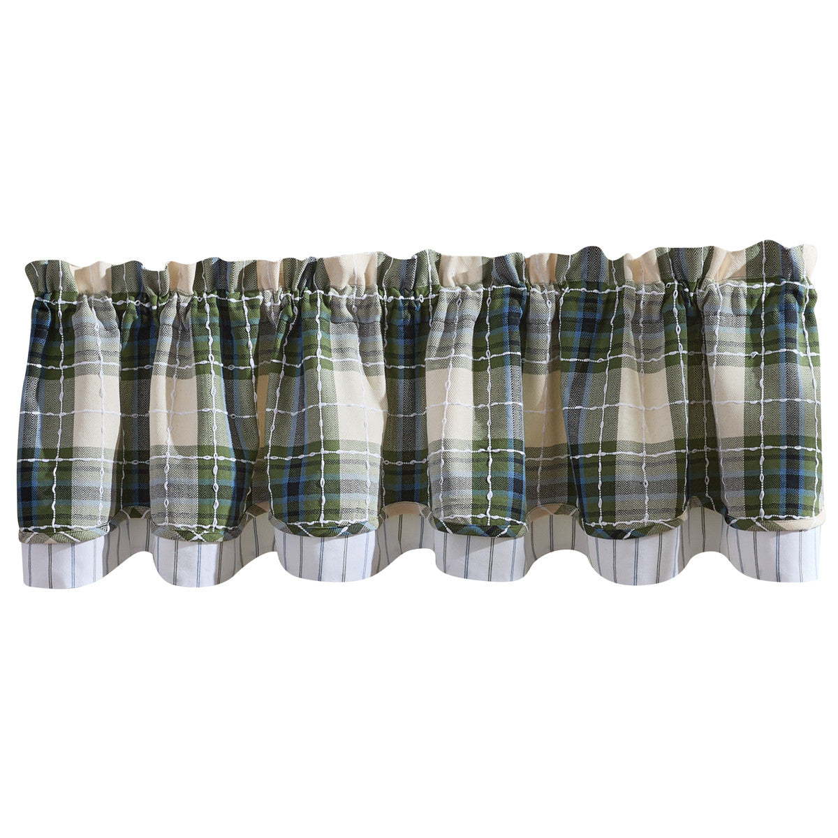 Troutman Lined Layered Valance 16" L - Set of 2 Park designs - The Fox Decor