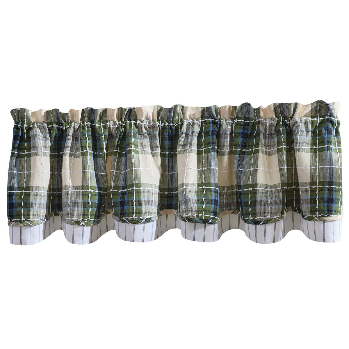 Troutman Lined Layered Valance 16" L - Set of 2 Park designs