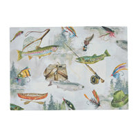 Fly Fishing Placemats - Set Of 12 Park Designs - The Fox Decor