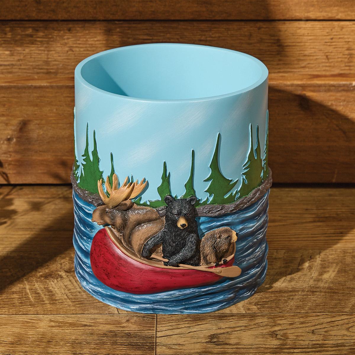 Summer Vacation Waste Basket - Set of 2 Park Designs - The Fox Decor