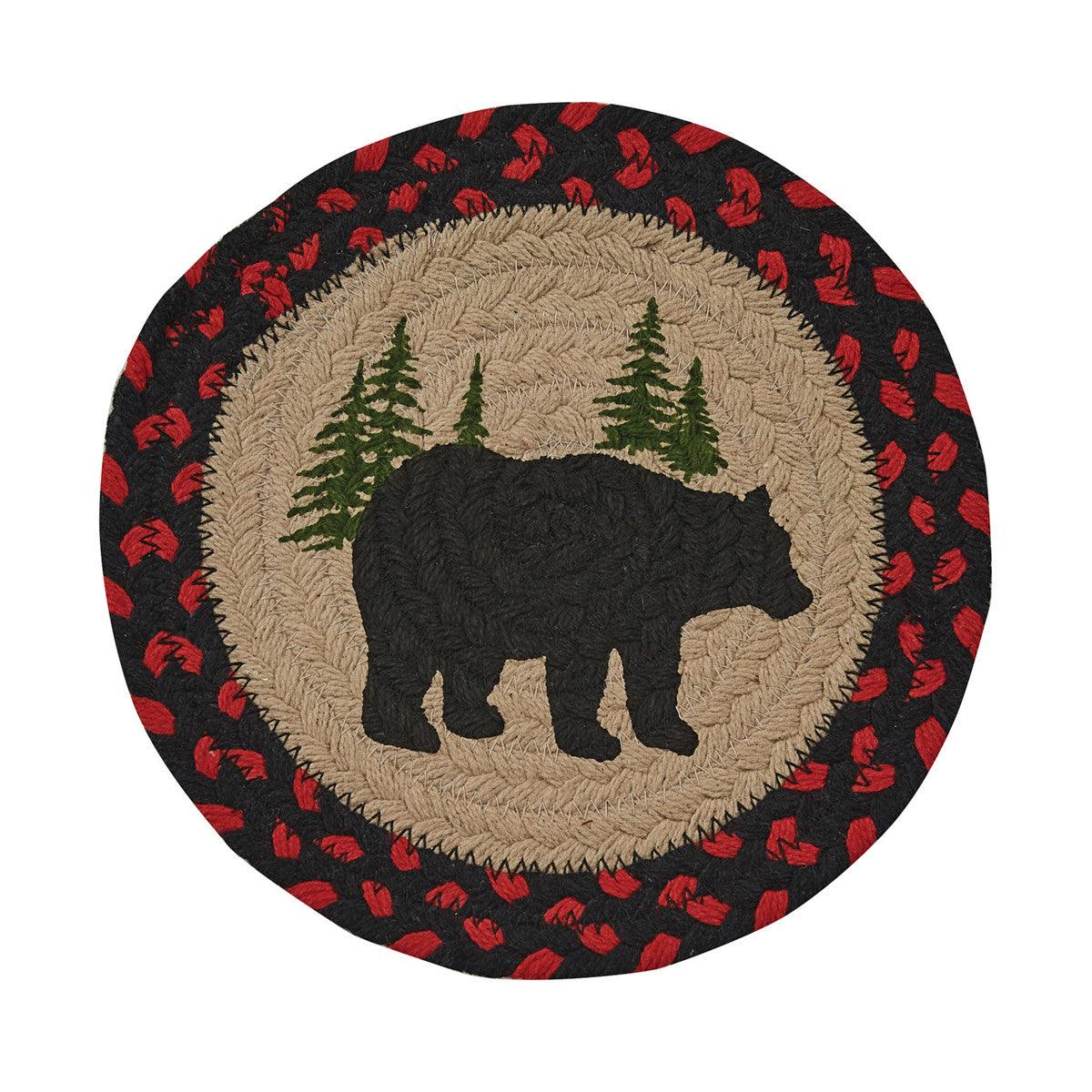 Black Bear Braided Trivet Set of 6 - Park Designs - The Fox Decor