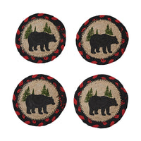 Thumbnail for Black Bear Braided Coasters Set Of 4 - Park Designs