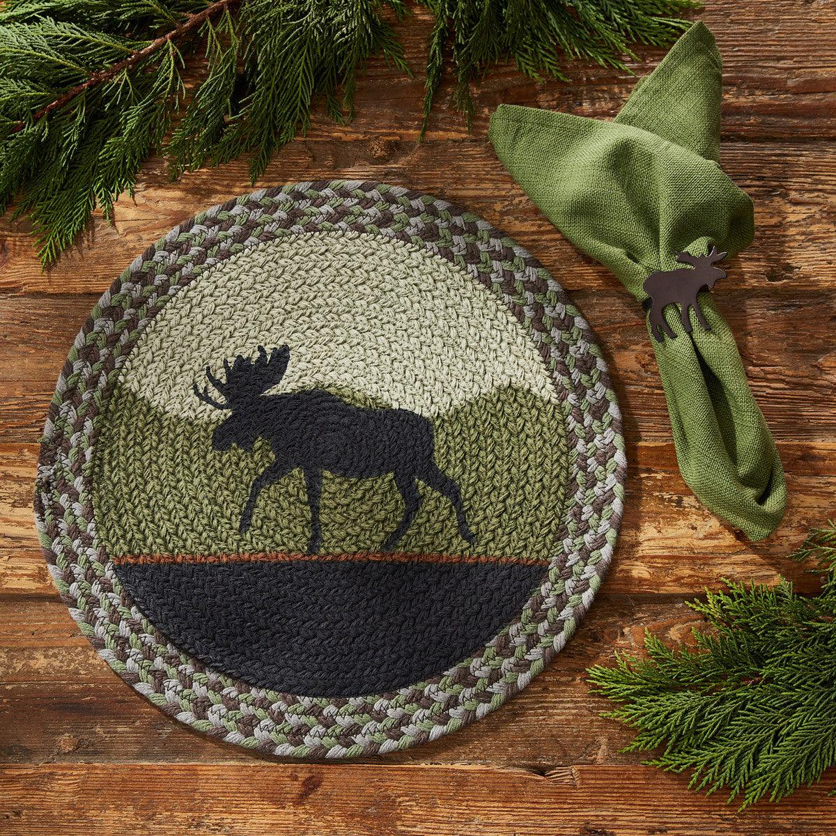 Moose Braided Placemat Set of 12 - Park Designs