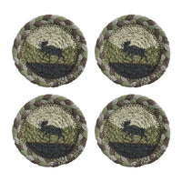 Thumbnail for Moose Braided Coasters Set Of 4 - Park Designs - The Fox Decor
