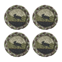 Thumbnail for Moose Braided Coasters Set Of 4 - Park Designs