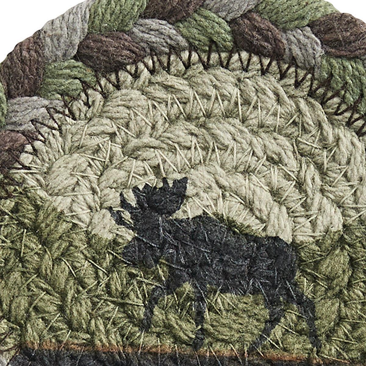 Moose Braided Coasters Set Of 4 - Park Designs - The Fox Decor