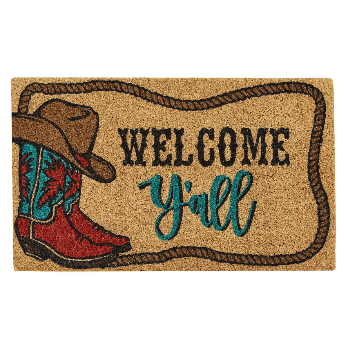 Welcome Y'all Door Mat Set of 2 - Park Designs - The Fox Decor