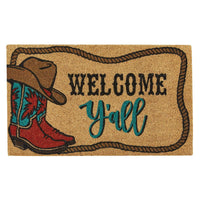 Welcome Y'all Door Mat Set of 2 - Park Designs - The Fox Decor