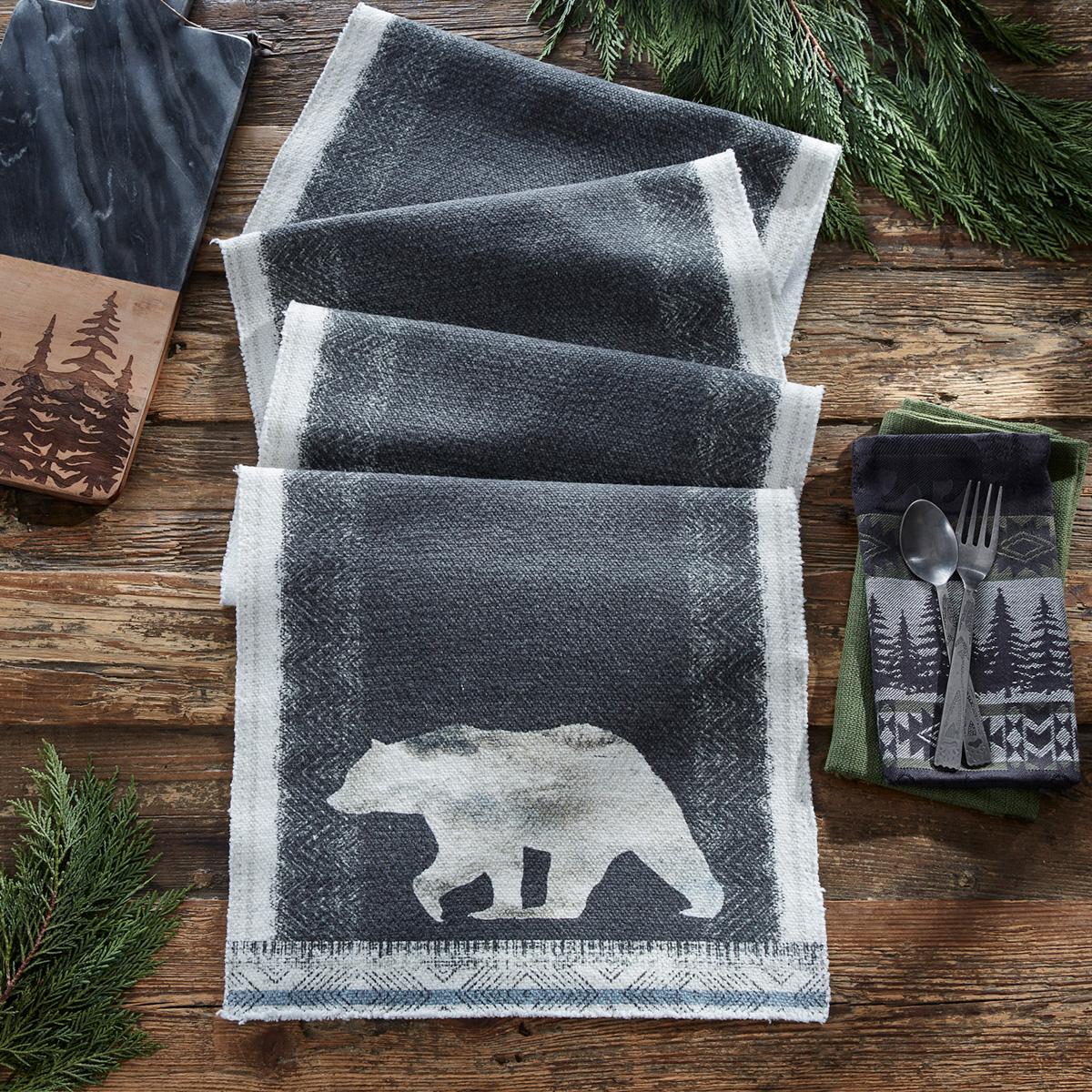 Into The Woods Bear Table Runner 54"L - Set of 2 Park Designs - The Fox Decor