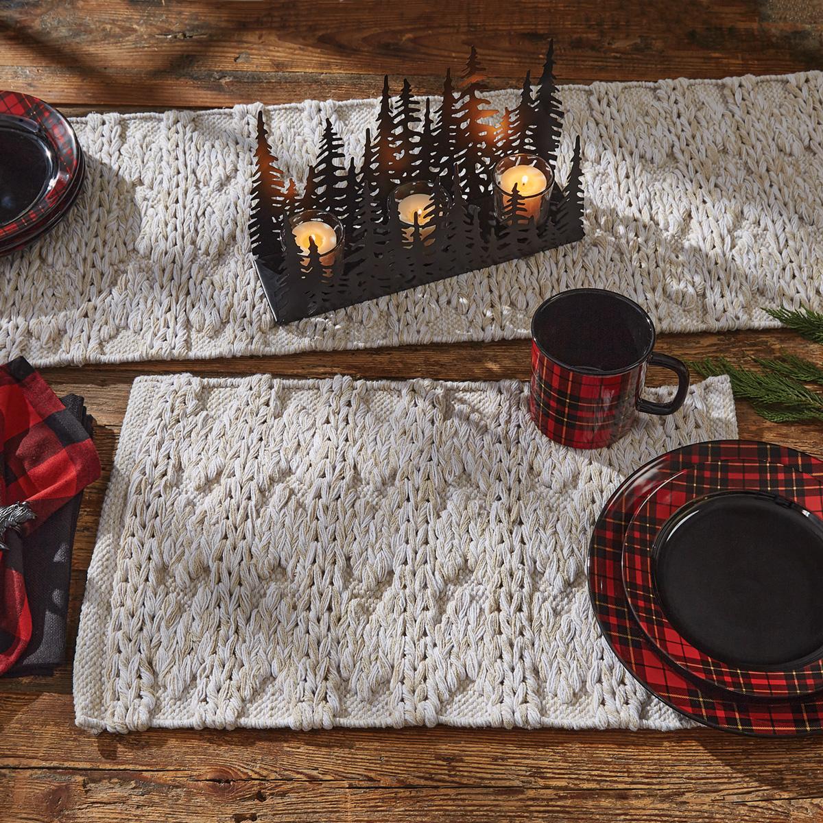 Hillside Table Runner 36"L - Natural Set of 2 Park Designs - The Fox Decor