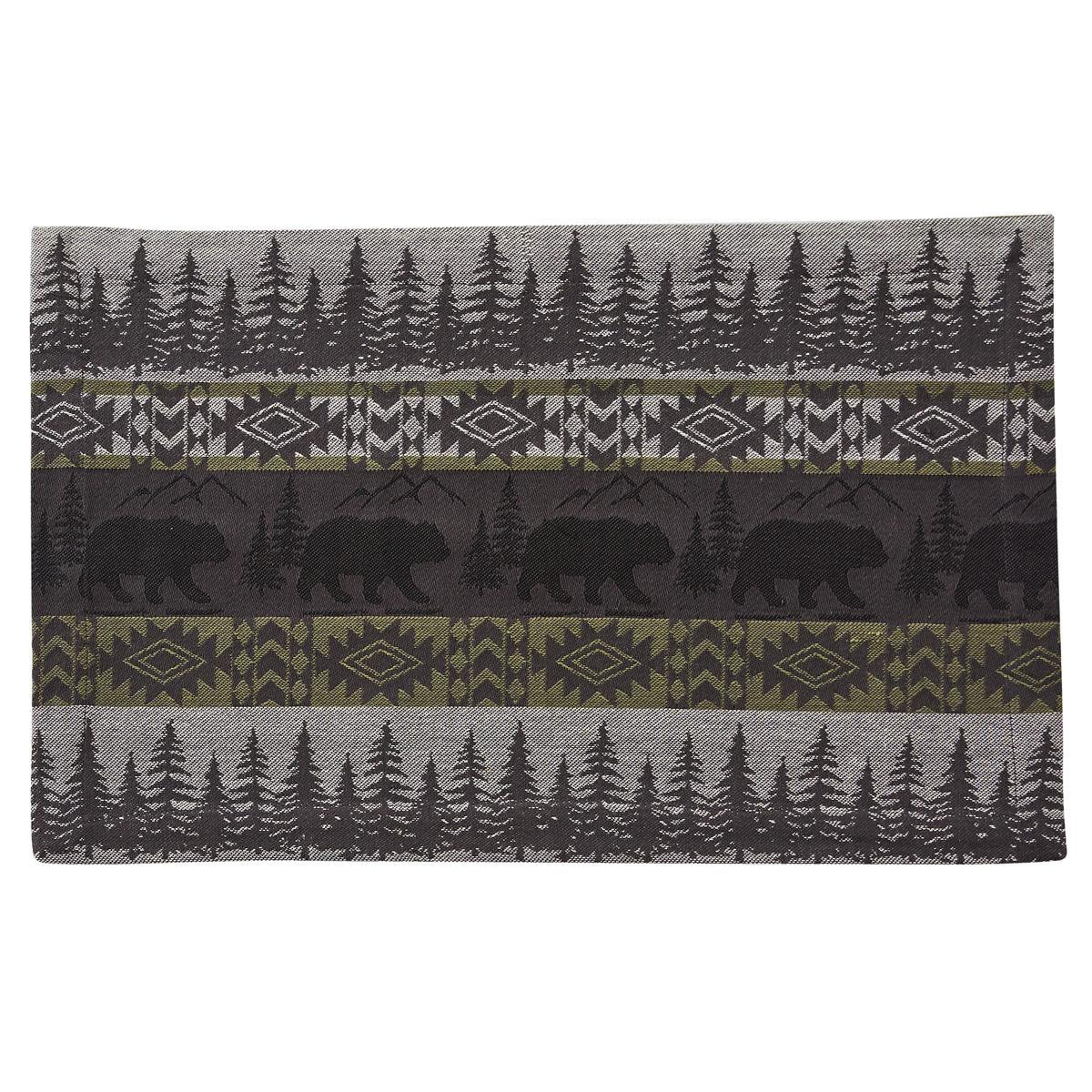 Green Mountain Bear Placemat - Set of 12 Park Designs - The Fox Decor