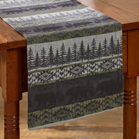 Green Mountain Bear Table Runner 54