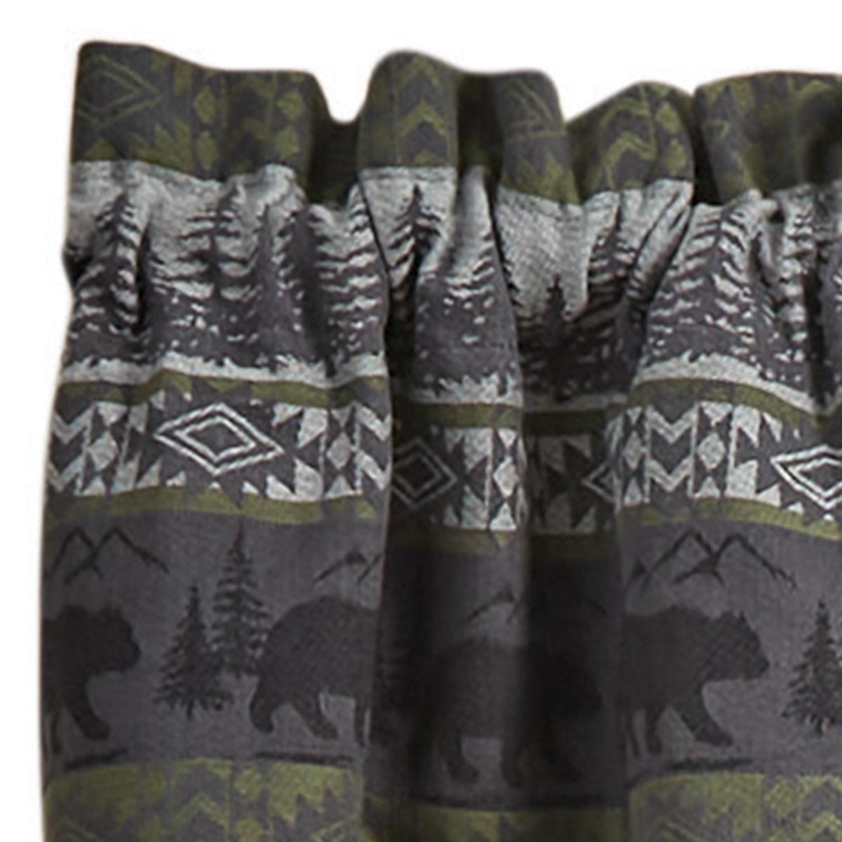 Green Mountain Bear Valance 14"L - Set of 2 Park Designs - The Fox Decor